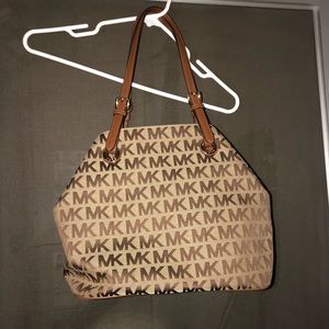 MK Jet Set Bag Tote Handbag Jacquard 38s1xttt4j